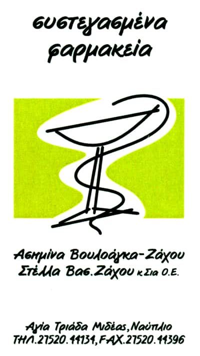 ΒΟΥΛΟΑΓΚΑ ΑΣΗΜΙΝΑ ΚΑΙ ΖΑΧΟΥ ΣΤΥΛΙΑΝΗ – ΦΑΡΜΑΚΕΙΟ – ΝΑΥΠΛΙΟ ΑΓΙΑ ΤΡΙΑΔΑ ΑΡΓΟΛΙΔΑΣ