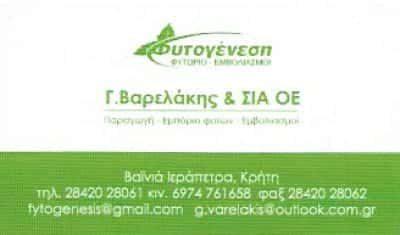 ΦΥΤΟΓΕΝΕΣΗ – ΒΑΡΕΛΑΚΗ Γ ΚΑΙ ΣΙΑ ΟΕ – ΦΥΤΩΡΙΟ – ΙΕΡΑΠΕΤΡΑ ΛΑΣΙΘΙΟΥ