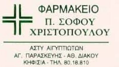 ΣΟΦΟΥ ΠΑΝΑΓΙΩΤΑ – ΦΑΡΜΑΚΕΙΟ – ΚΗΦΙΣΙΑ ΑΤΤΙΚΗ