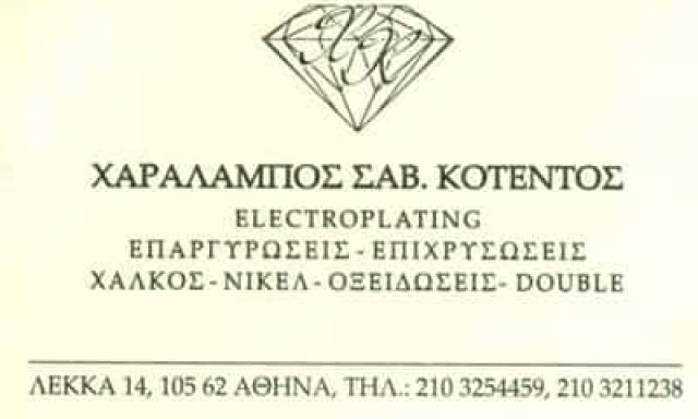 ΚΟΤΕΝΤΟΣ ΧΑΡΑΛΑΜΠΟΣ – ΕΠΙΜΕΤΑΛΛΩΣΕΙΣ – ΑΘΗΝΑ ΑΤΤΙΚΗ