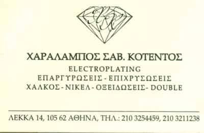 ΚΟΤΕΝΤΟΣ ΧΑΡΑΛΑΜΠΟΣ – ΕΠΙΜΕΤΑΛΛΩΣΕΙΣ – ΑΘΗΝΑ ΑΤΤΙΚΗ