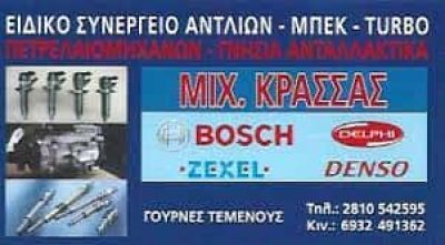 ΚΡΑΣΣΑΣ ΜΙΧΑΗΛ – ΣΥΝΕΡΓΕΙΟ ΑΝΤΛΙΩΝ ΗΡΑΚΛΕΙΟ ΚΡΗΤΗΣ