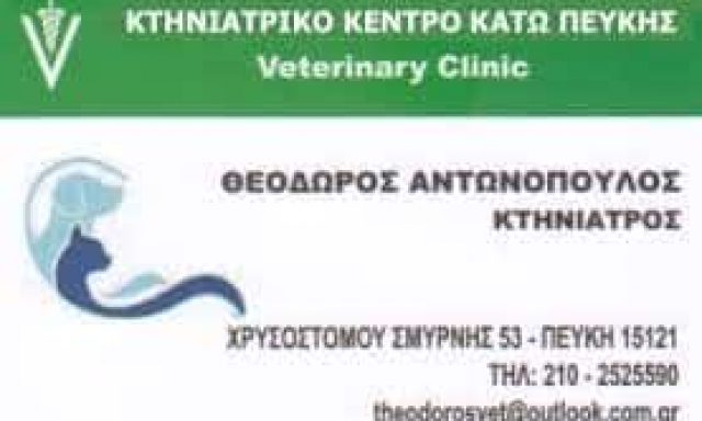 ΑΝΤΩΝΟΠΟΥΛΟΣ ΘΕΟΔΩΡΟΣ – ΚΤΗΝΙΑΤΡΟΣ ΚΤΗΝΙΑΤΡΕΙΟ – ΠΕΥΚΗ ΑΤΤΙΚΗ